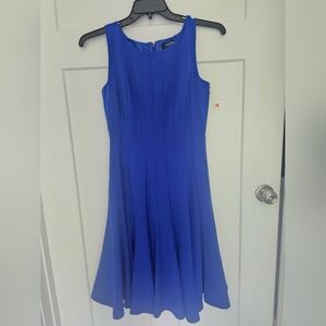 Ellen Tracy Royal Blue Fit & Flare Sleeveless Dress – Size 6